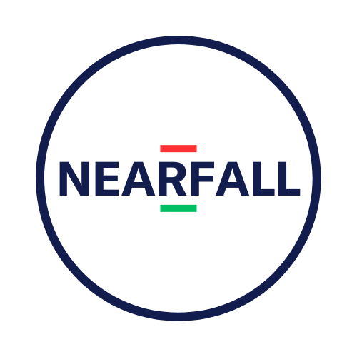 Nearfall Logo Circle Horizontal Text